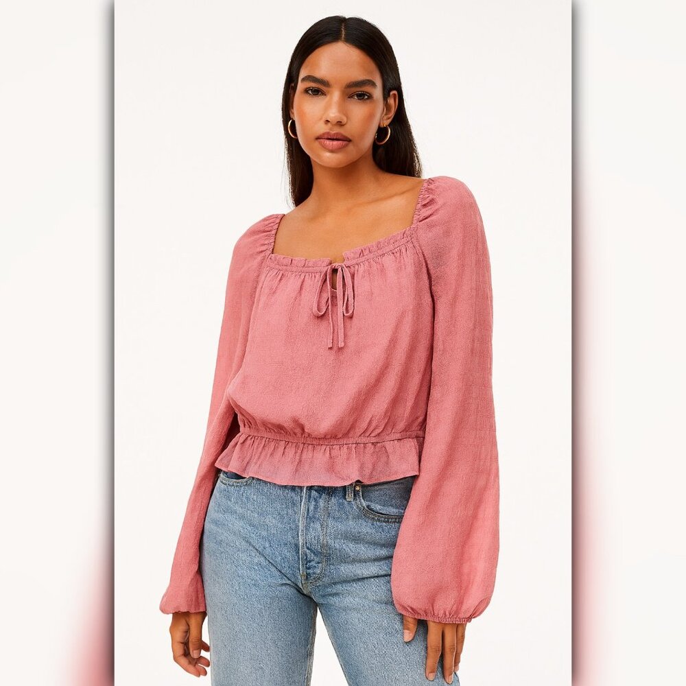 A431 • Rose Ruffle Peasant Blouse